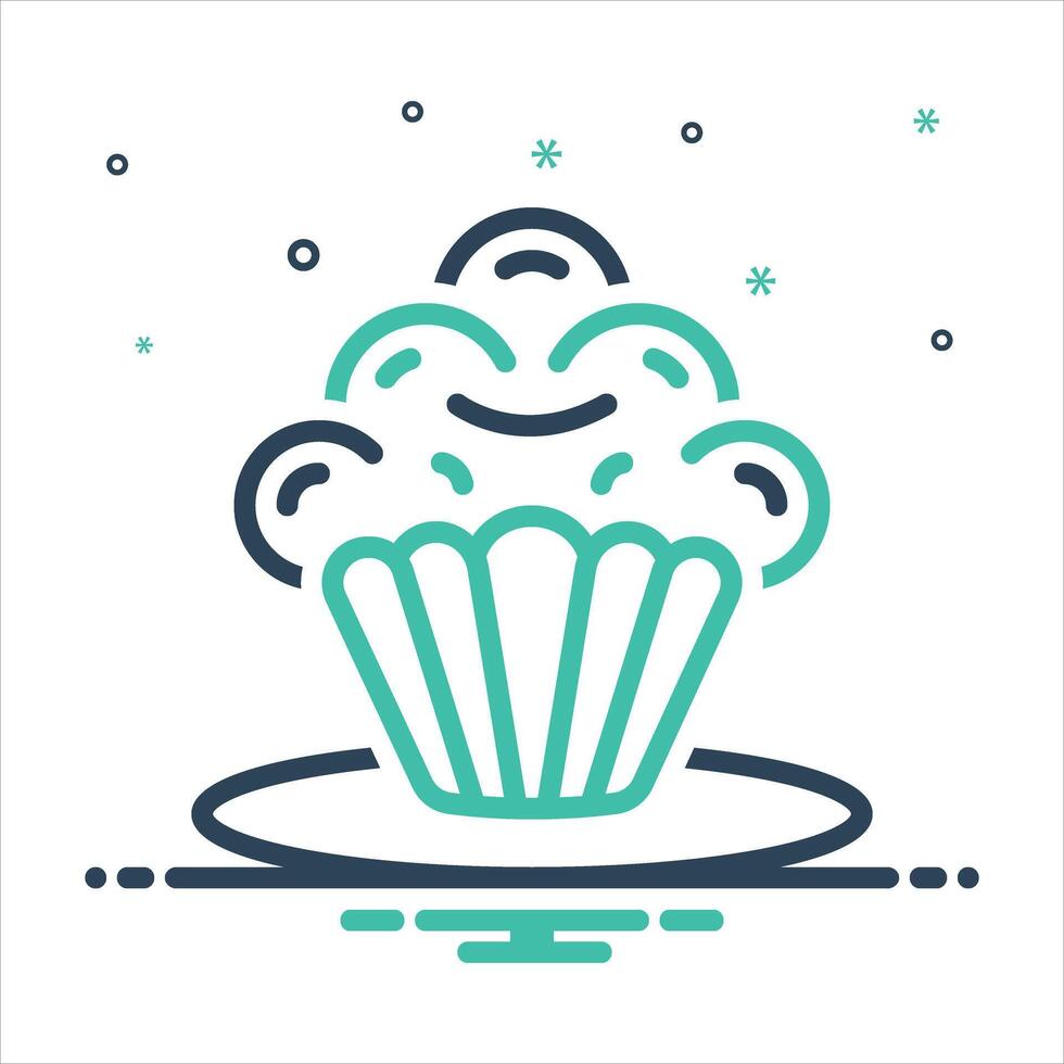 Mix icon muffin vector