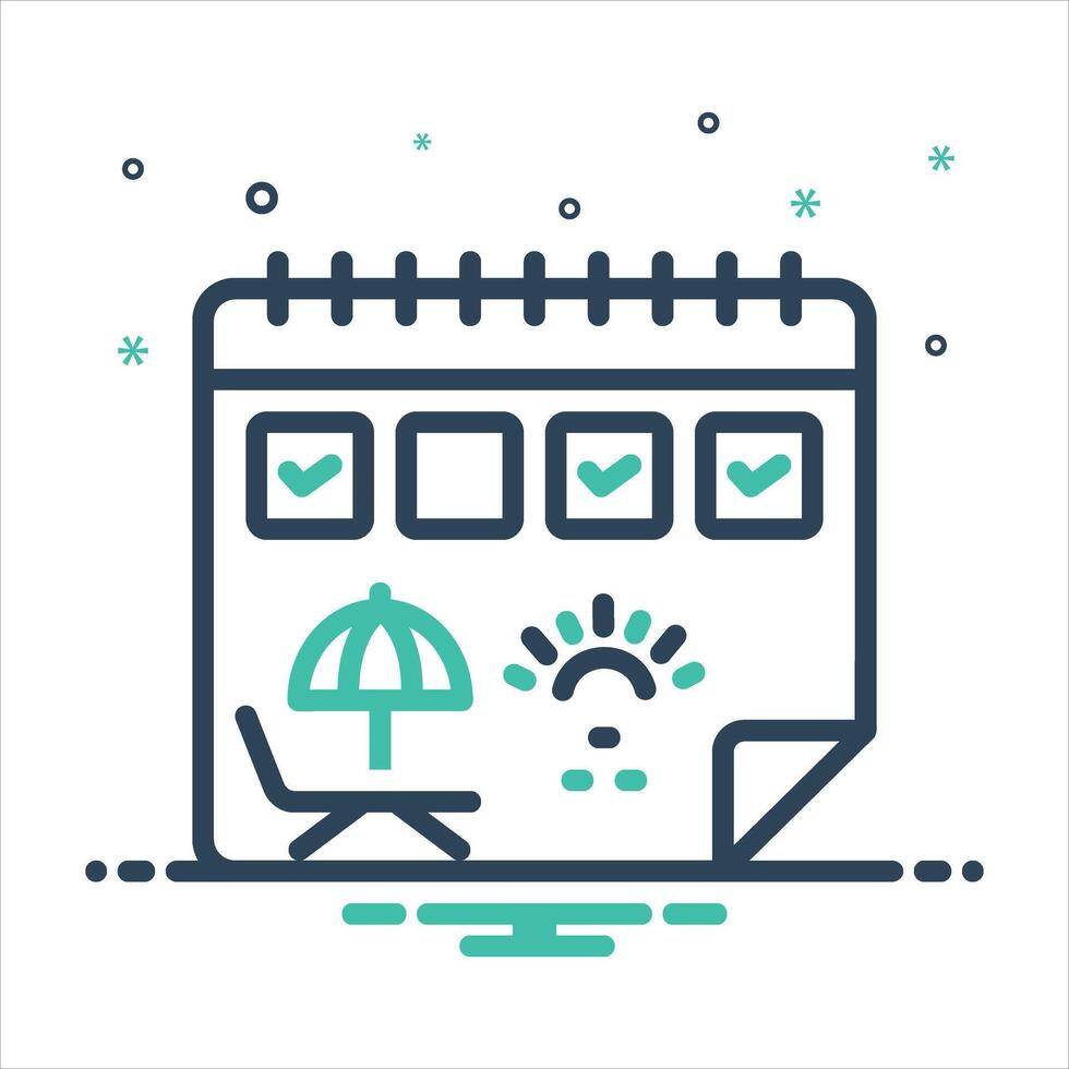 Mix icon holiday vector
