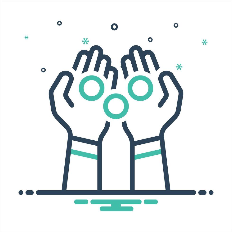 Mix collect icon vector