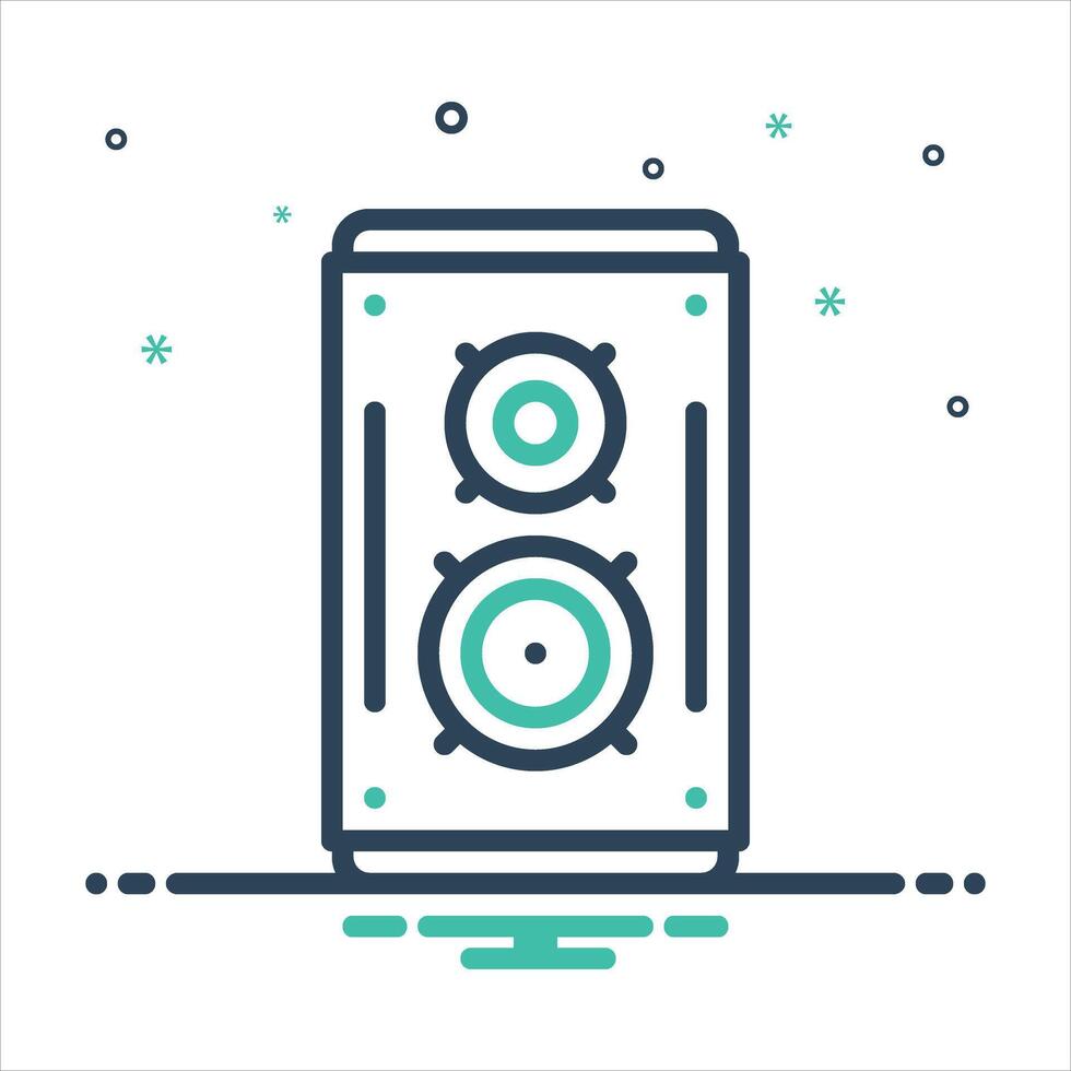Mix speaker icon vector