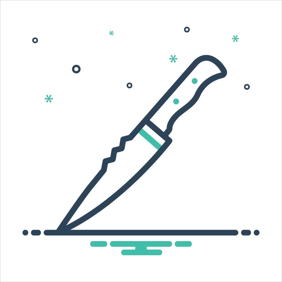 Mix icon knife vector