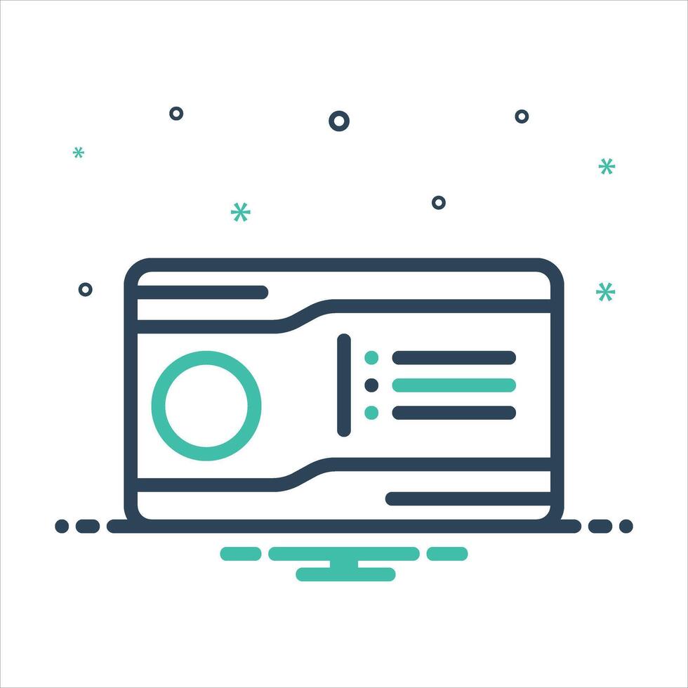 Mix icon business-card vector