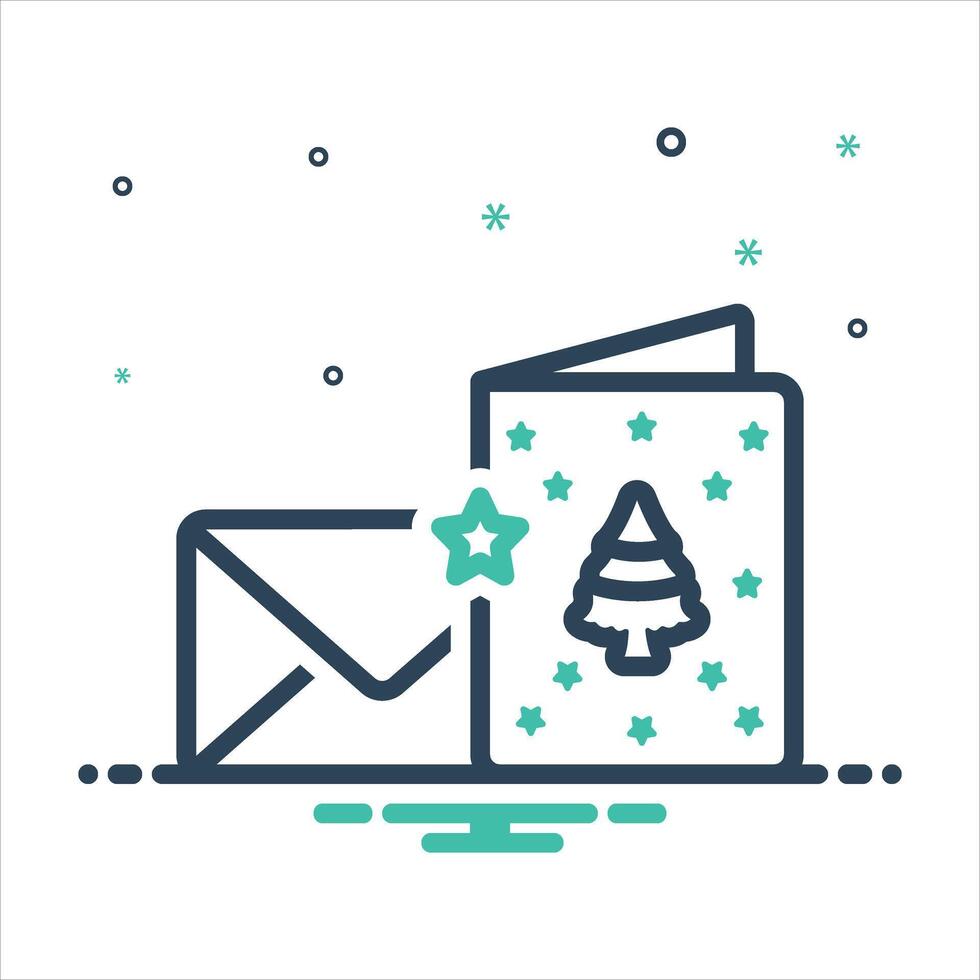 Mix icon christmas greeting vector
