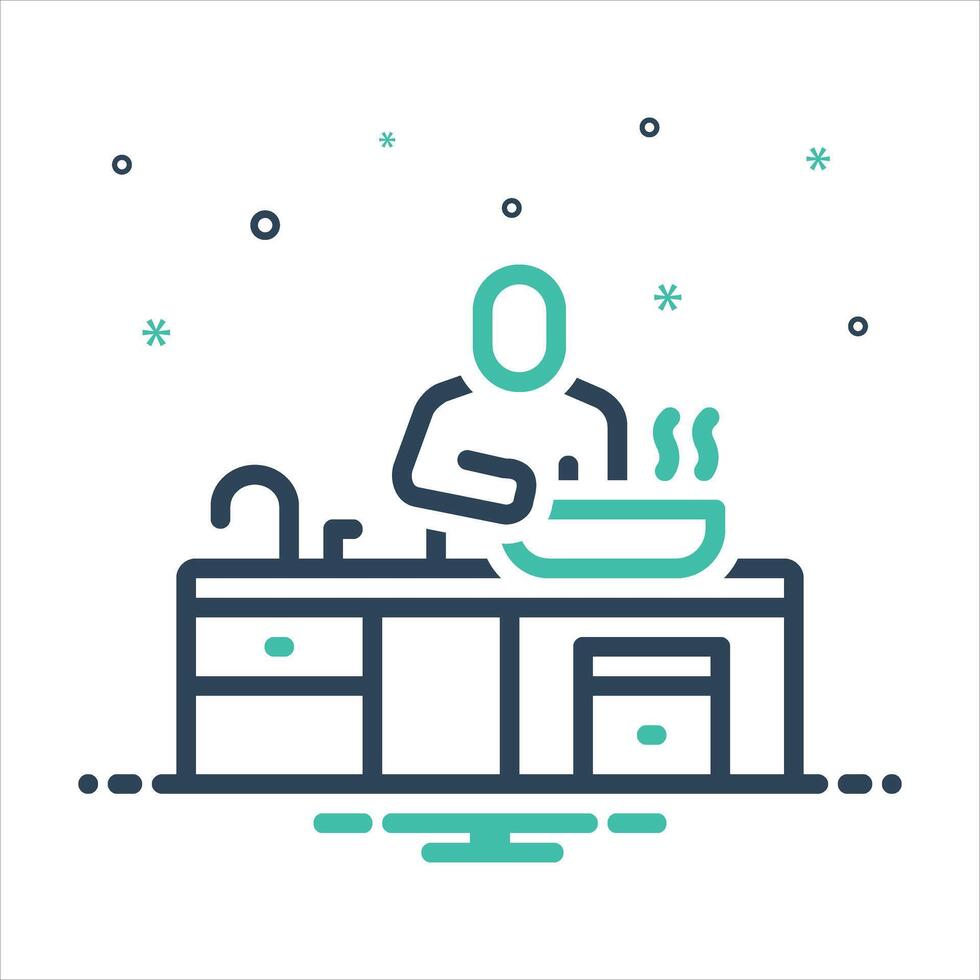 Mix icon cooking vector