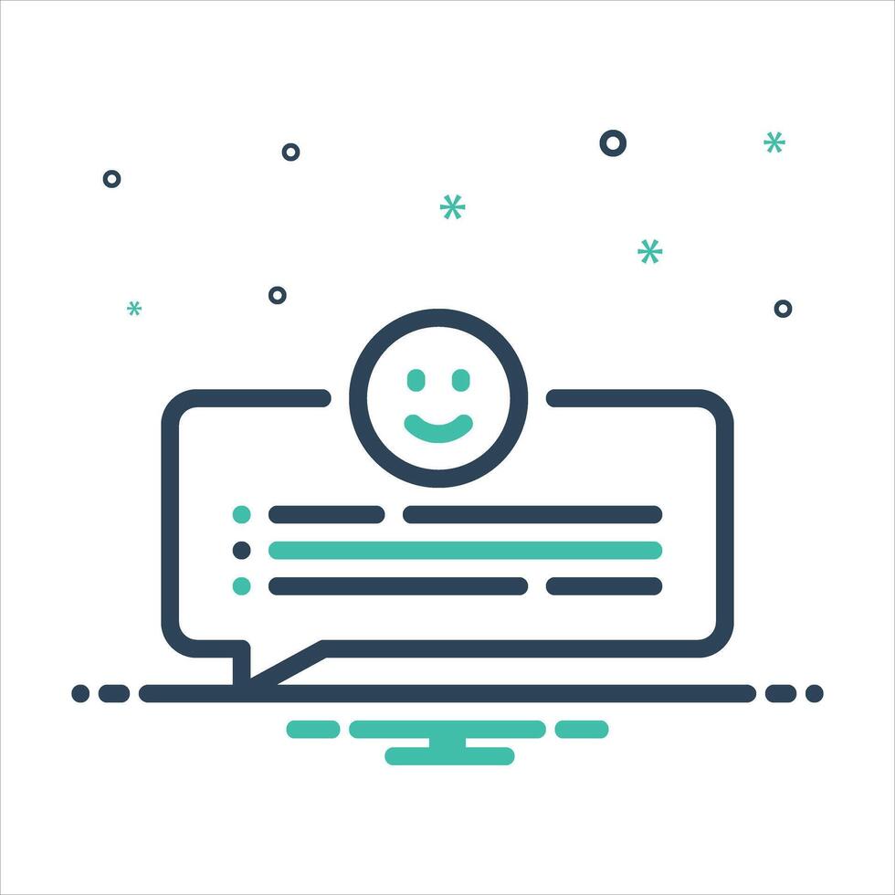 Mix icon feedback vector