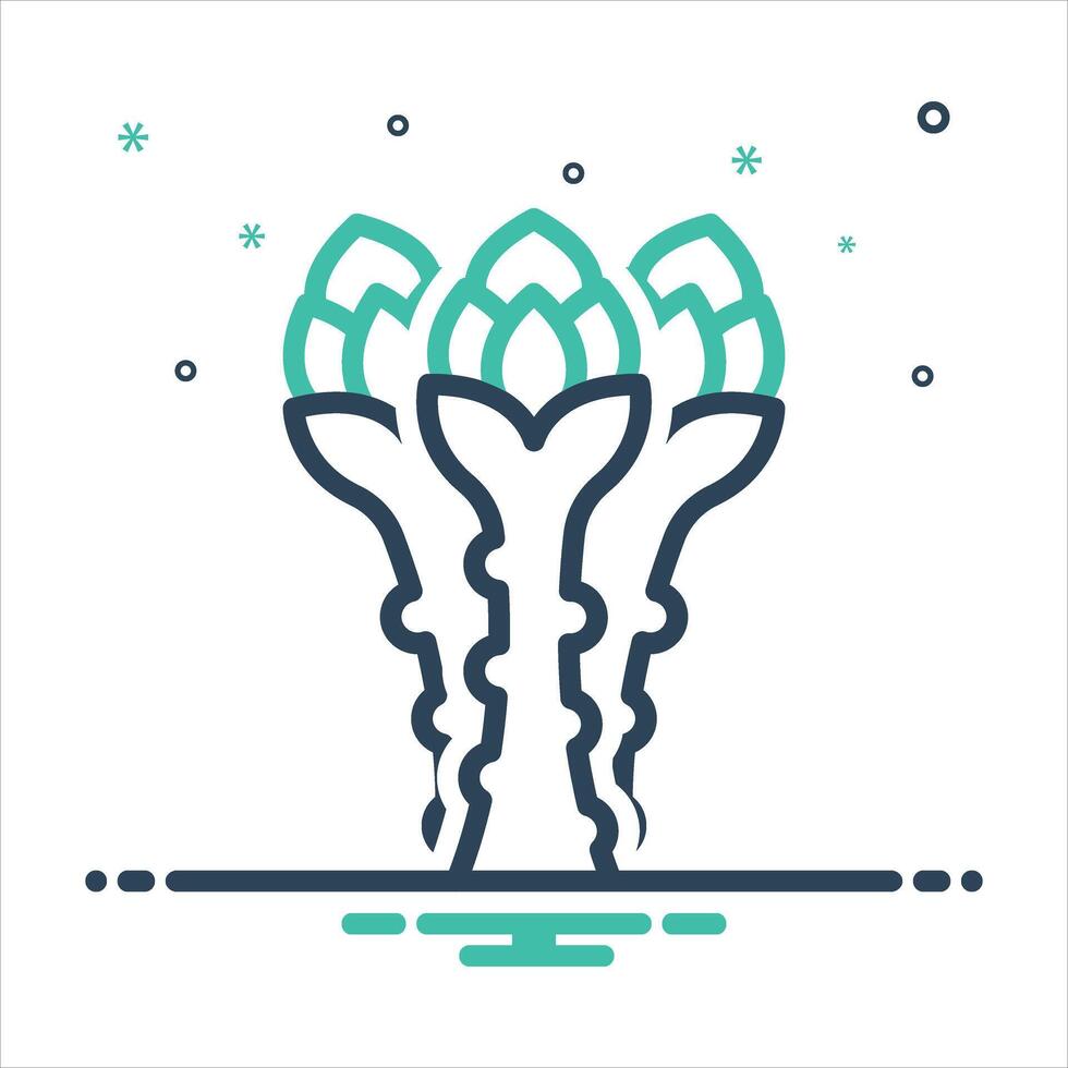 Mix icon asparagus vector