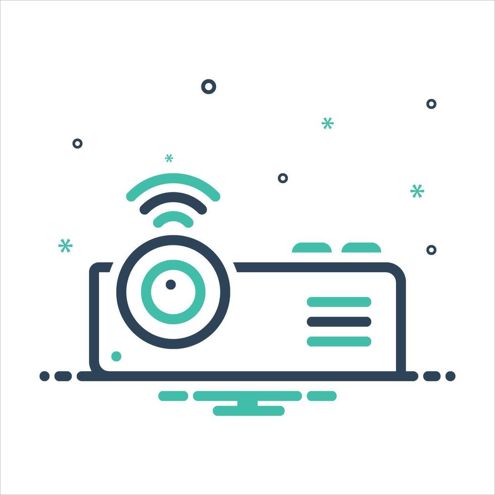 Mix icon projector vector