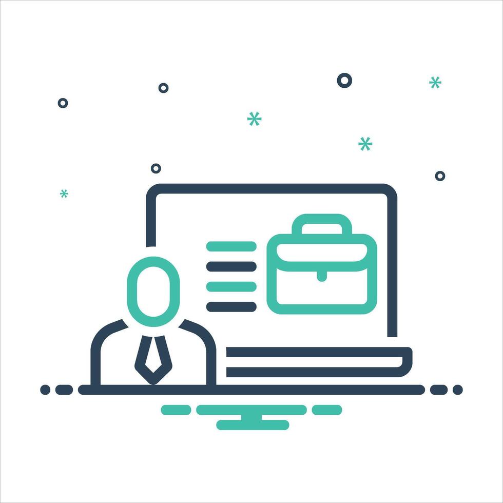 Mix icon job vector