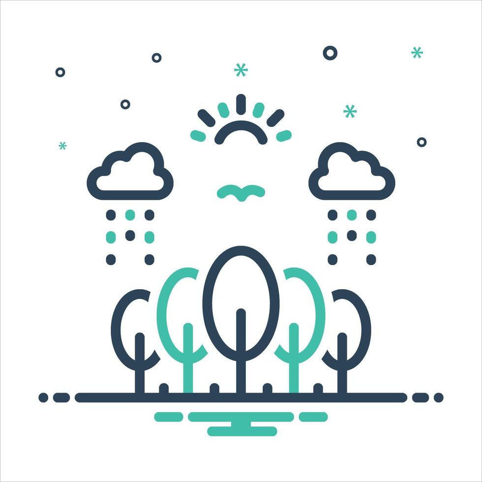 Mix icon natural vector