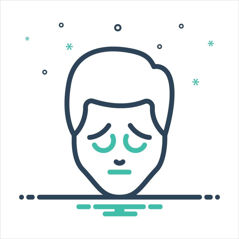 Mix icon sad vector