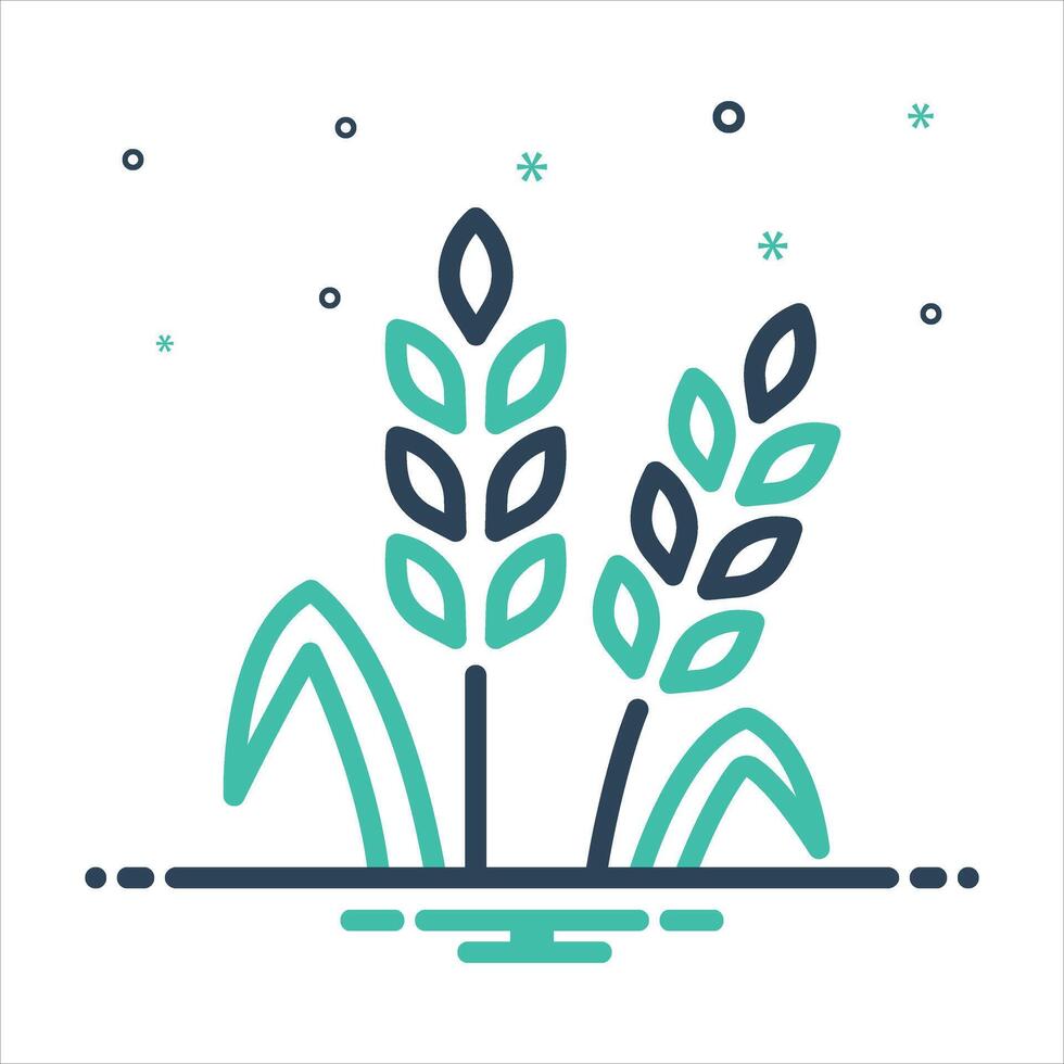 Mix icon wheat vector