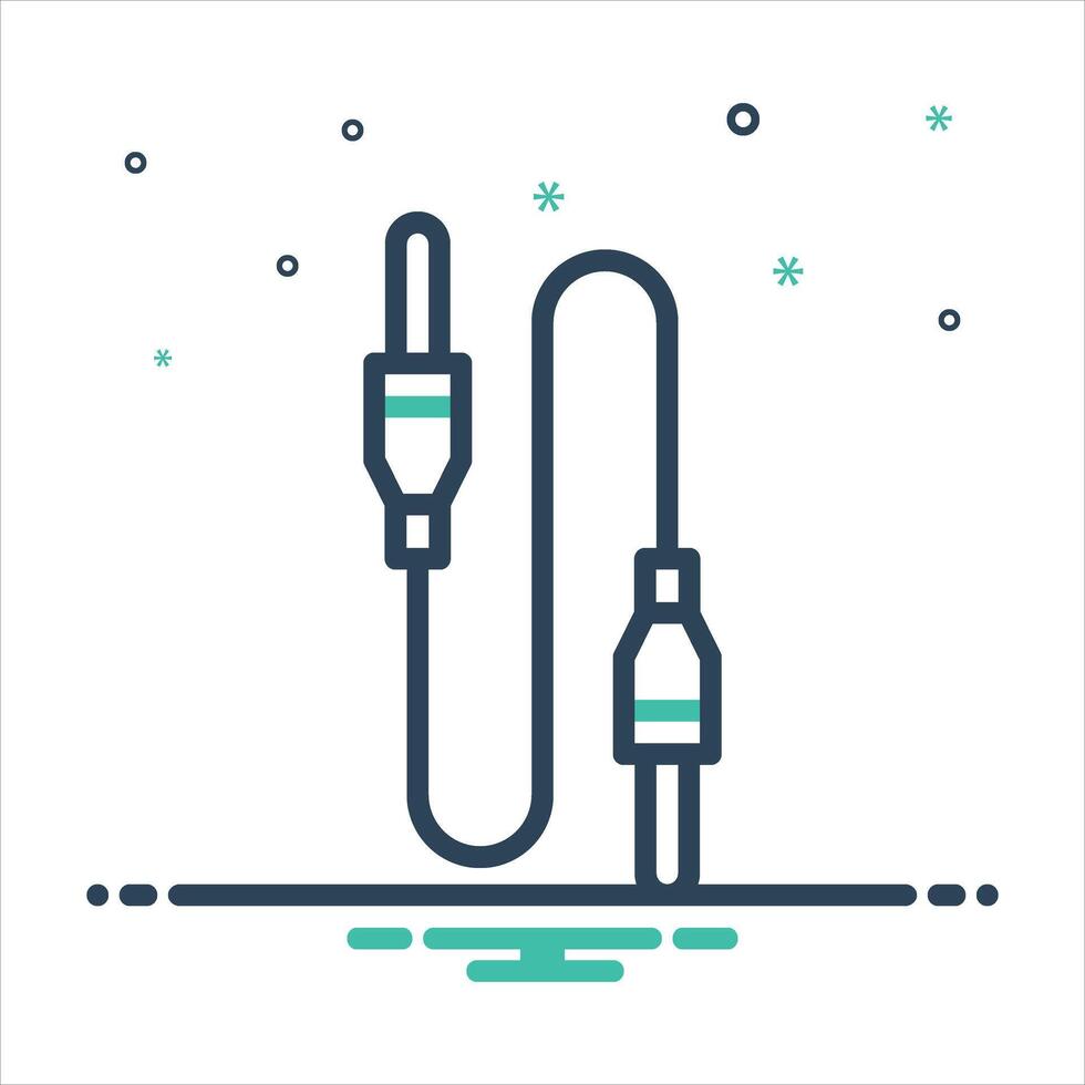 Mix tether icon vector
