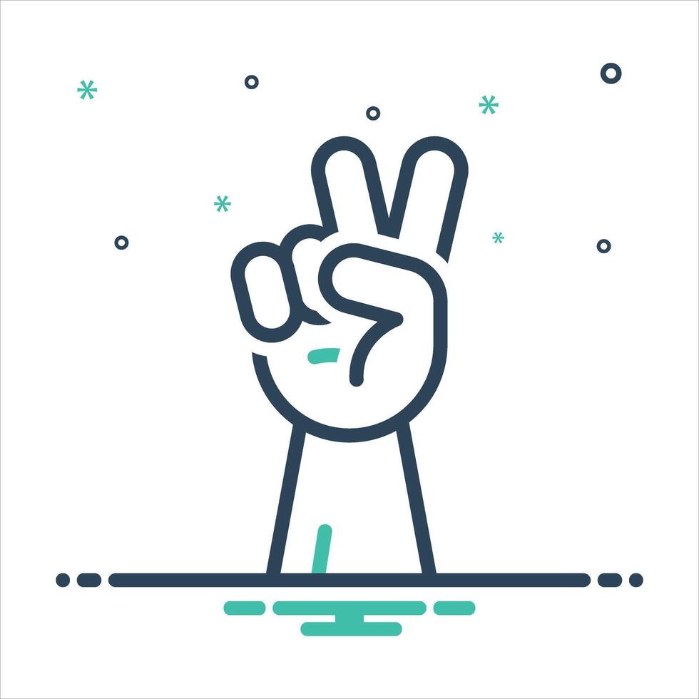 Mix icon peace vector