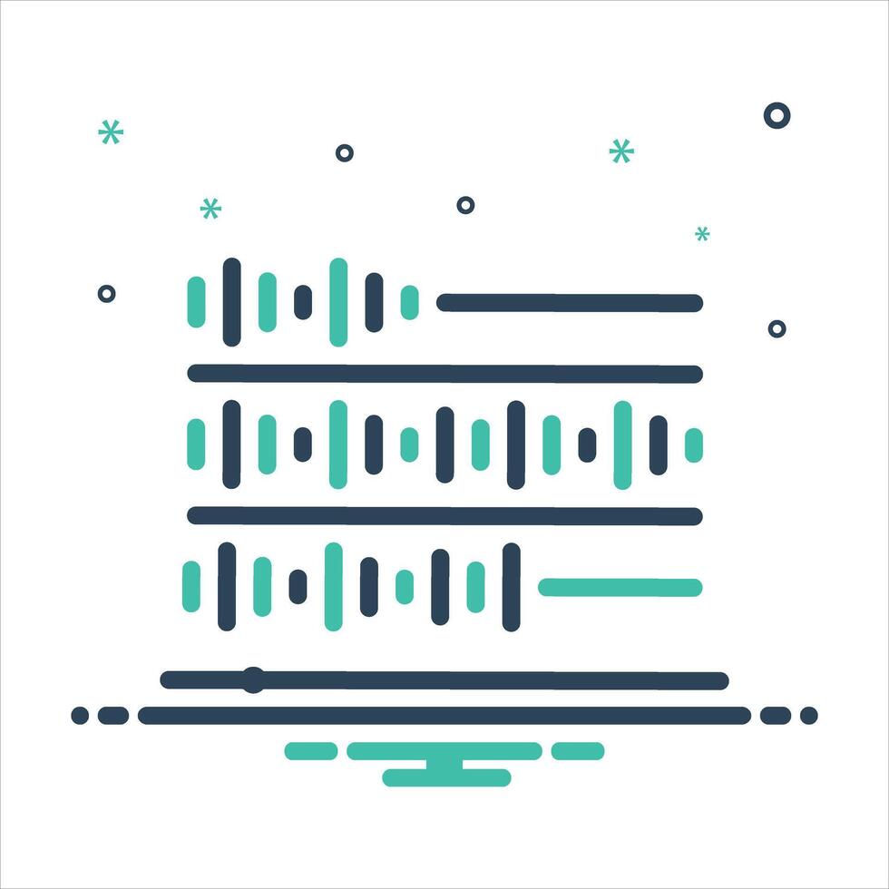 Mix icon equalizer vector