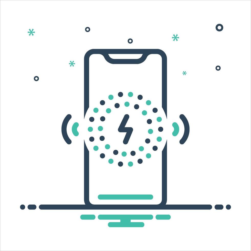 Mix icon wireless-charging vector