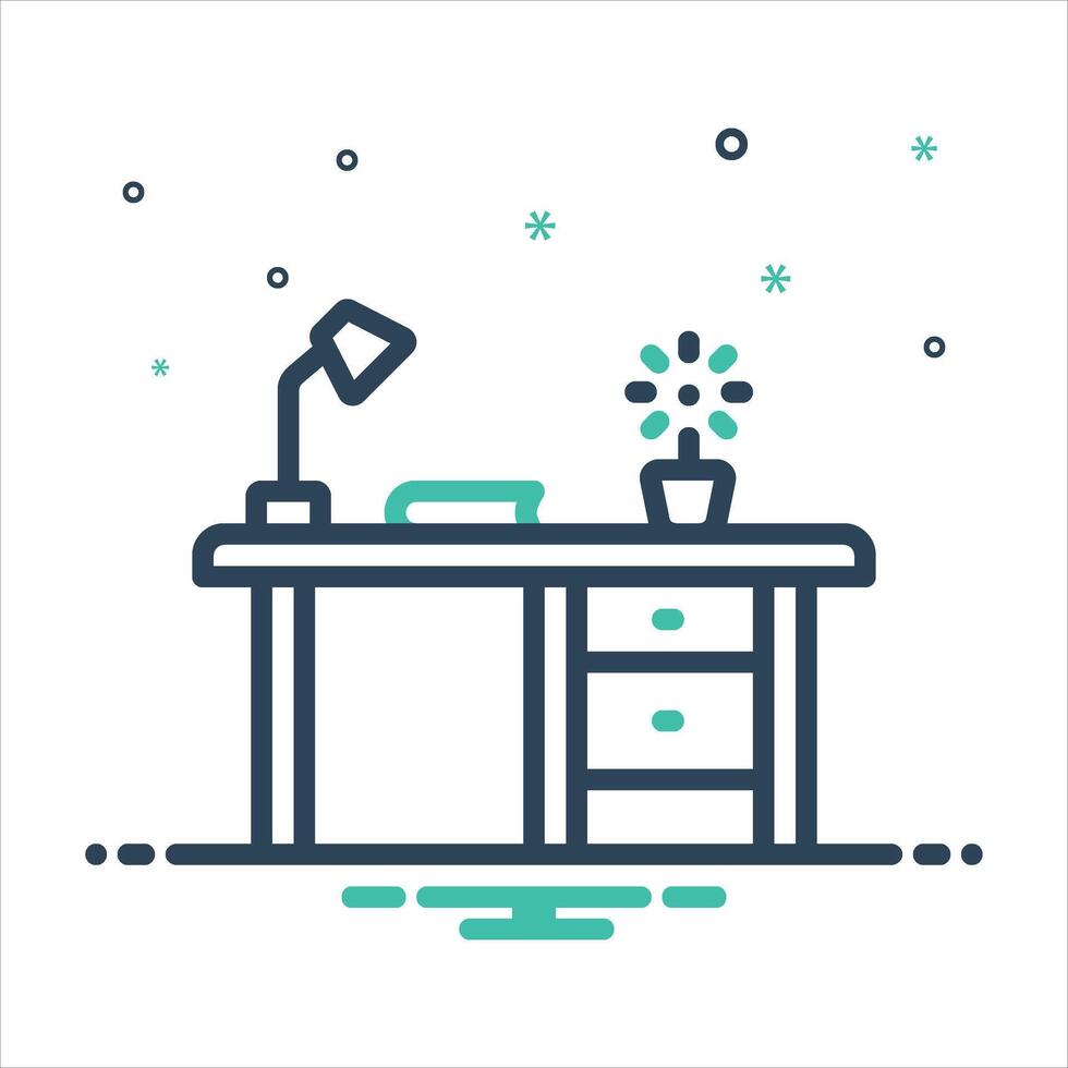 Mix desk icon vector