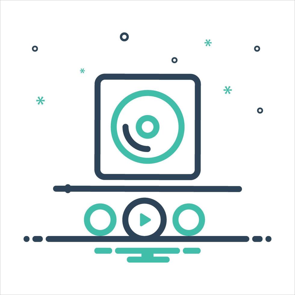Mix icon play vector