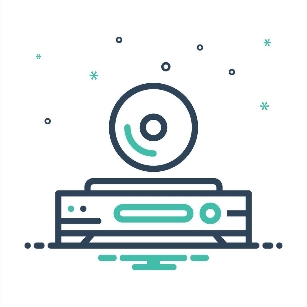 Mix icon cd-player vector