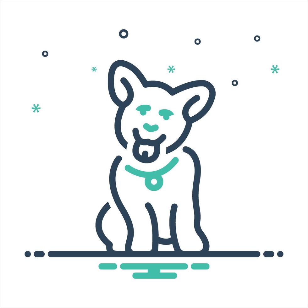Mix icon dog vector