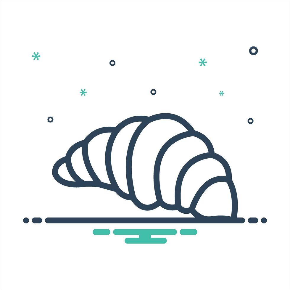 Mix icon croissant vector