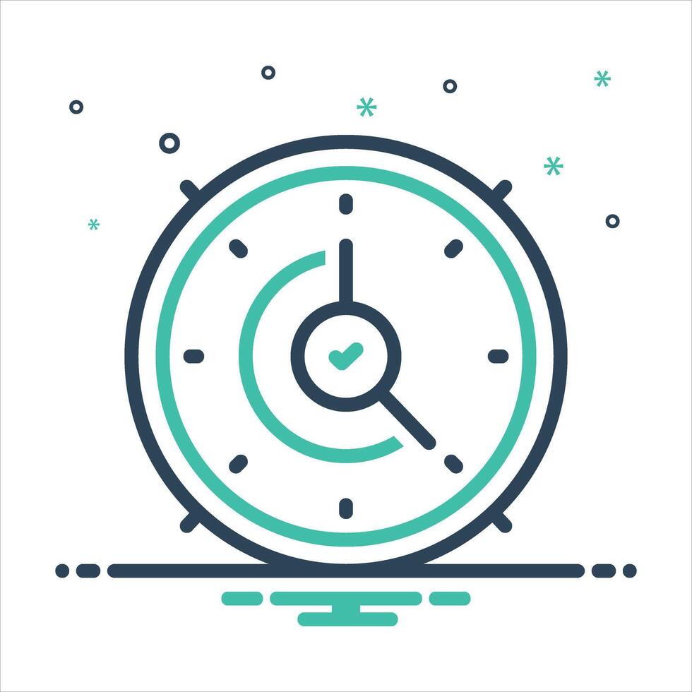 Mix icon clock-confirmation vector