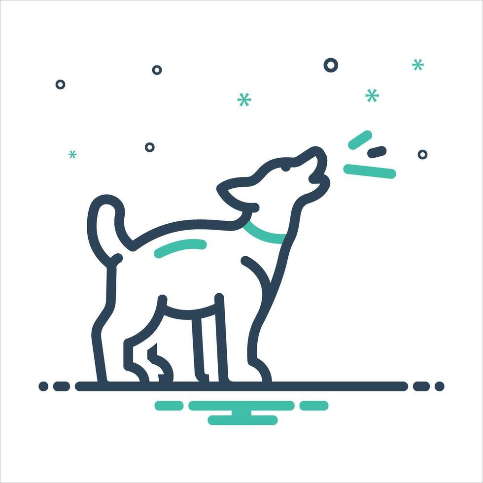 Mix icon dog-barking vector