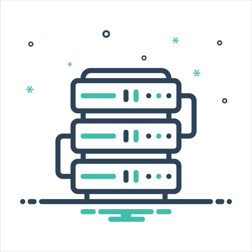 Mix icon server vector
