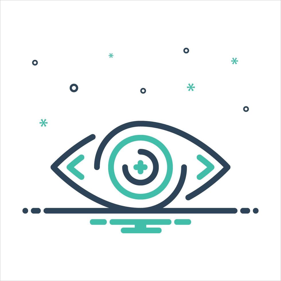 Mix icon eye-care vector
