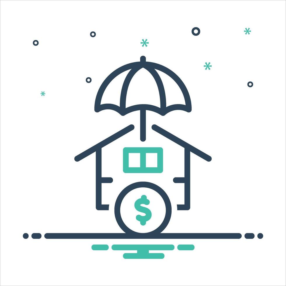Mix icon insurance vector