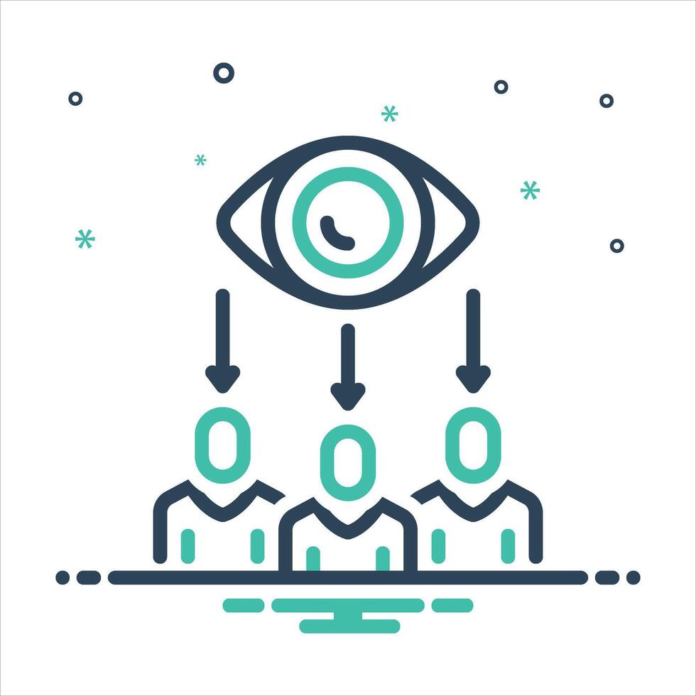 Mix icon supervision vector