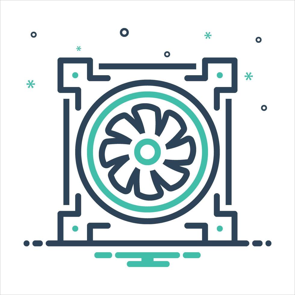 Mix icon system-fan vector