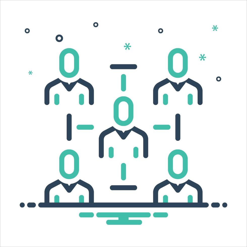 Mix icon connect-people vector
