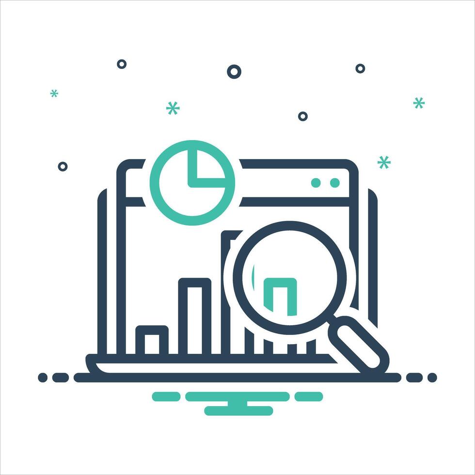 Mix icon data-analysis vector