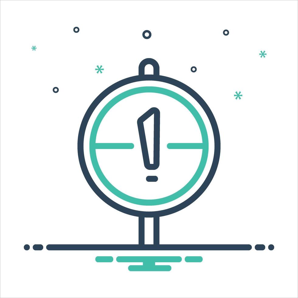 Mix icon caution vector