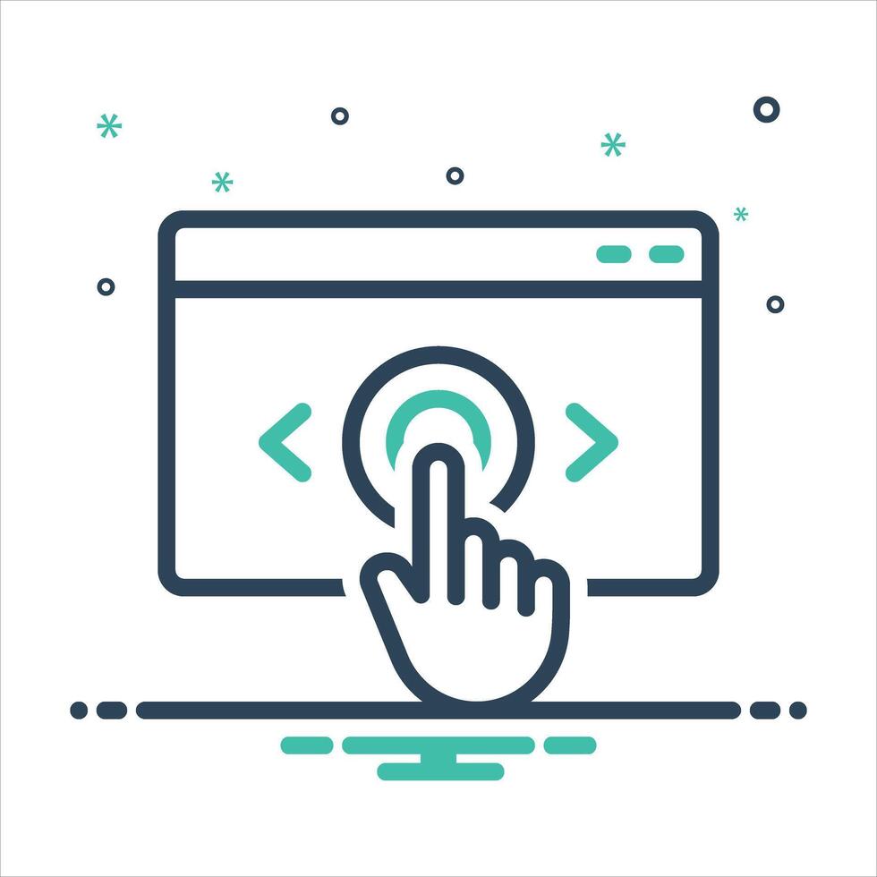 Mix icon click vector
