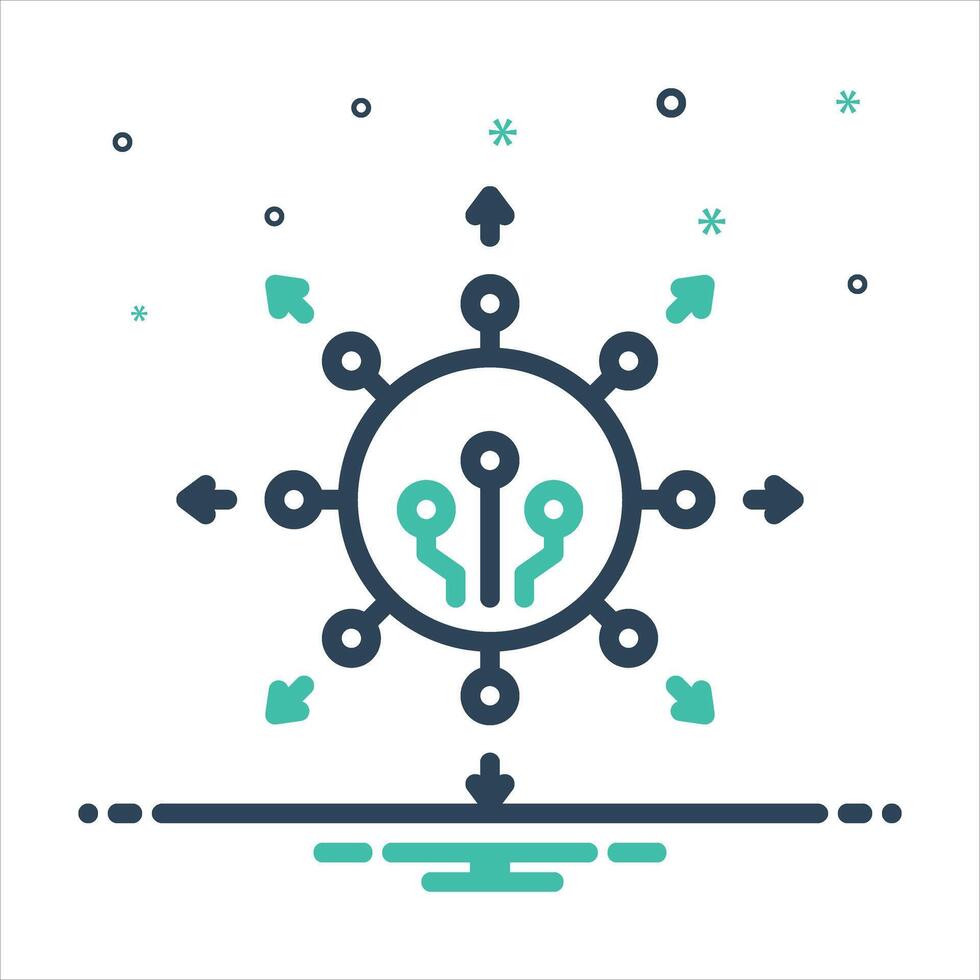 Mix icon decentralized-finance vector