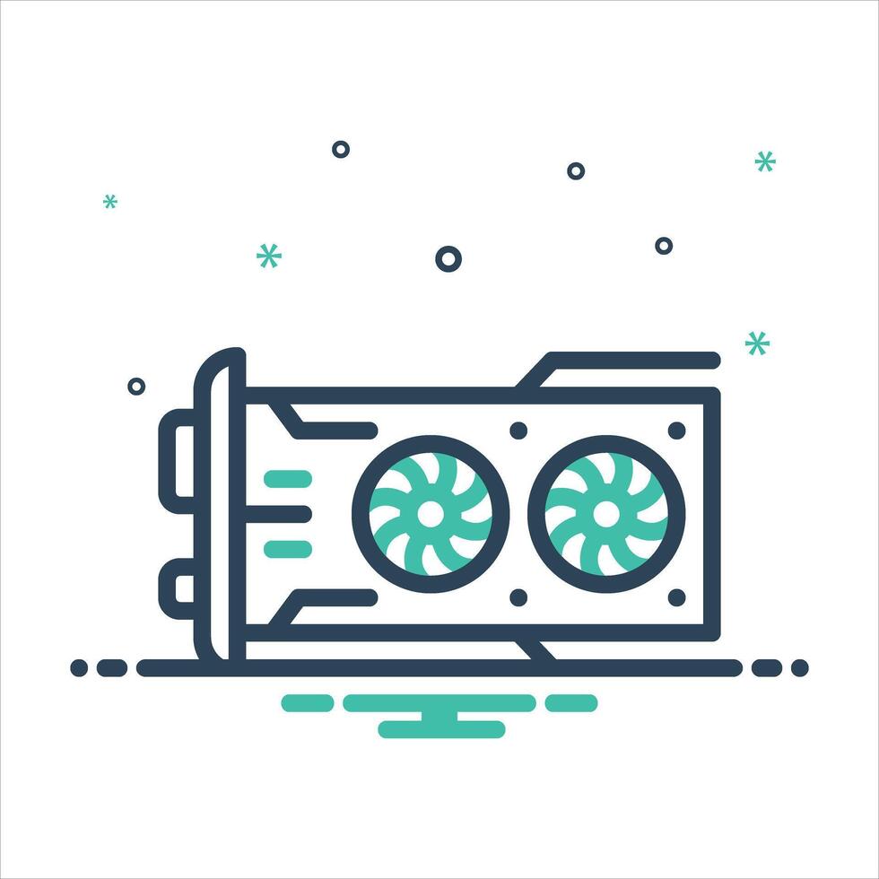 Mix icon graphic-card vector