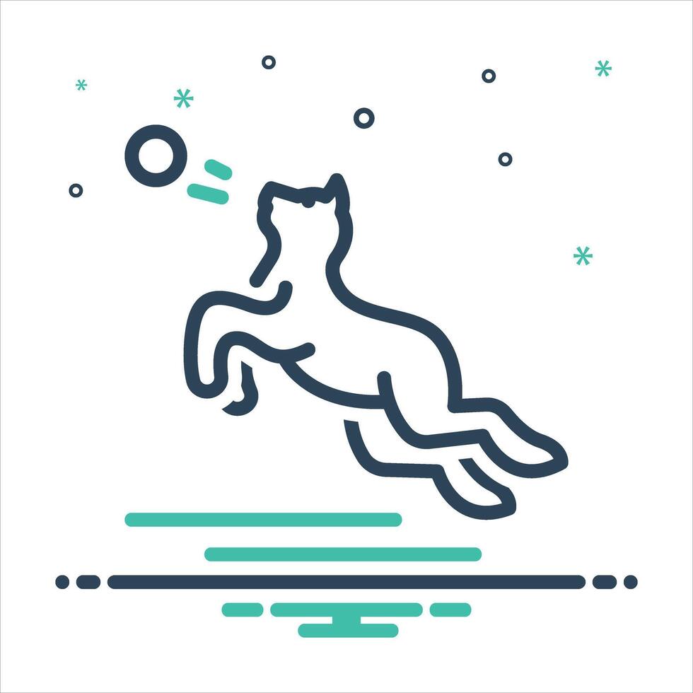 Mix icon playing-with-dog vector
