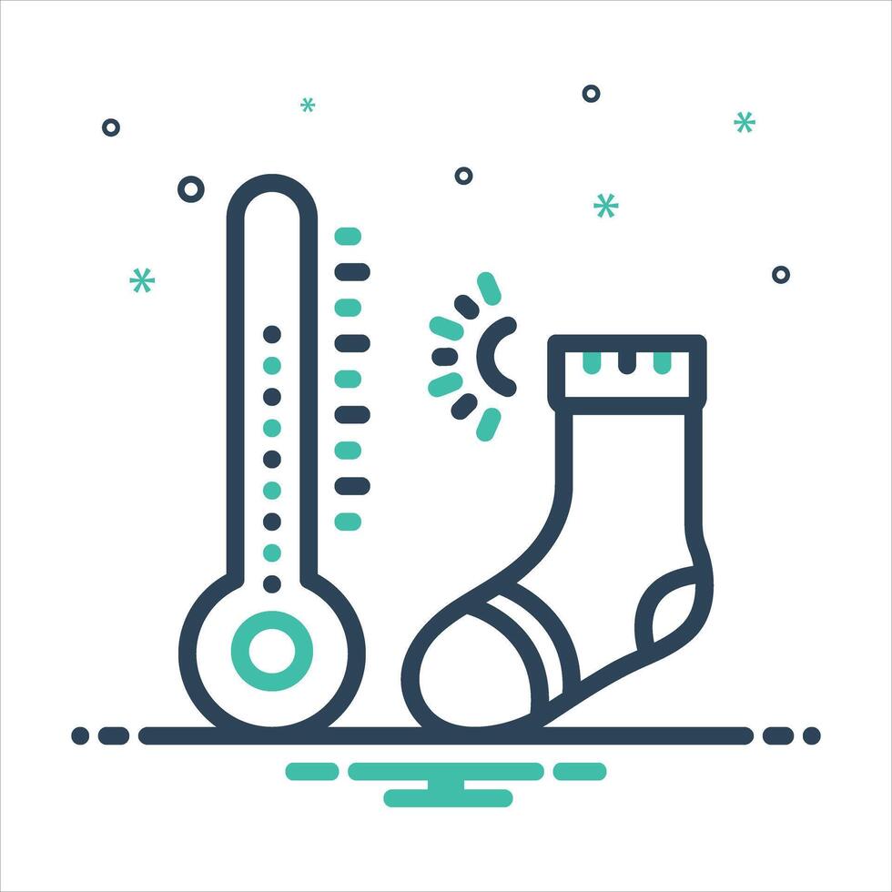 Mix icon staying warm vector