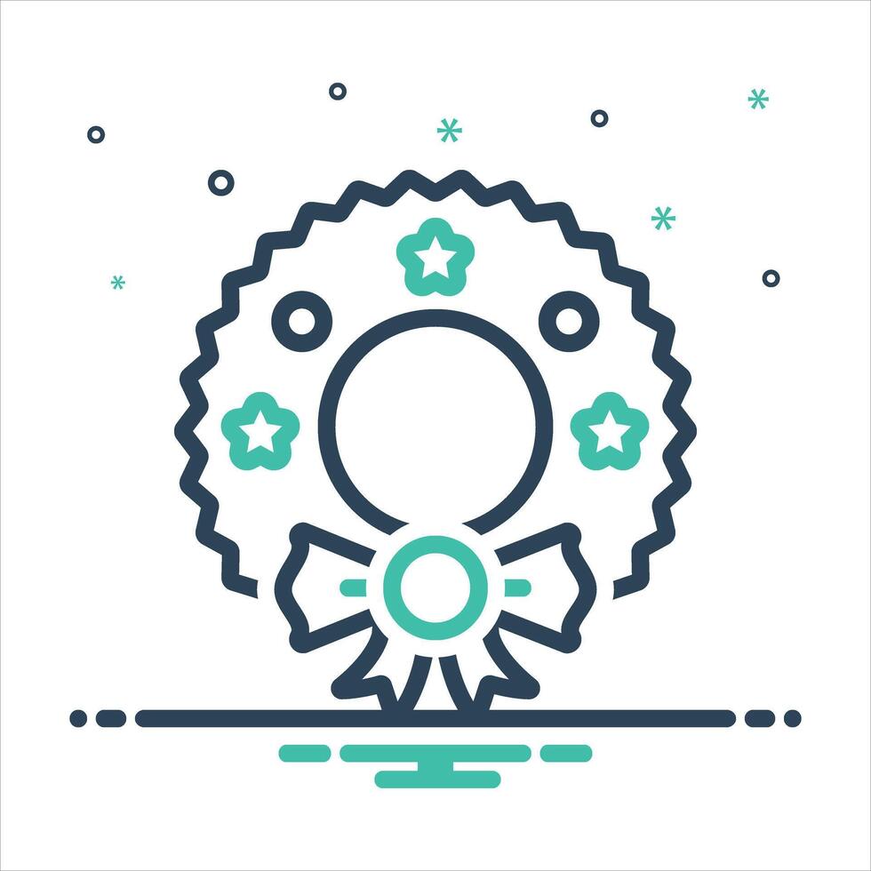 Mix icon wreath vector