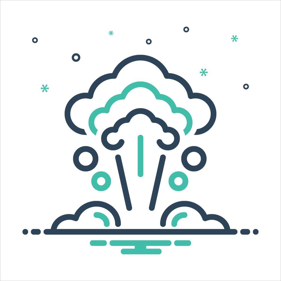 Mix icon explosion vector