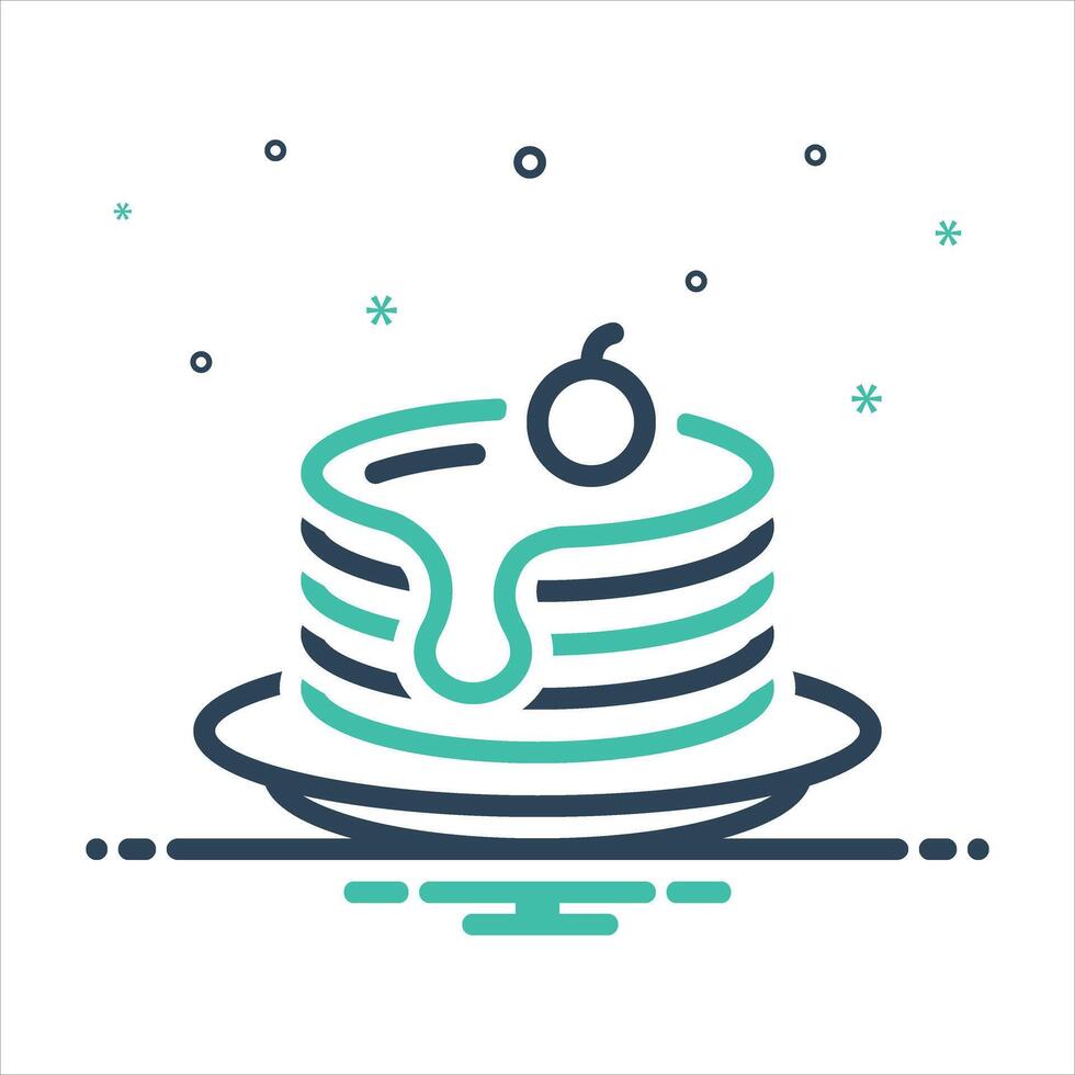 Mix icon pancake vector