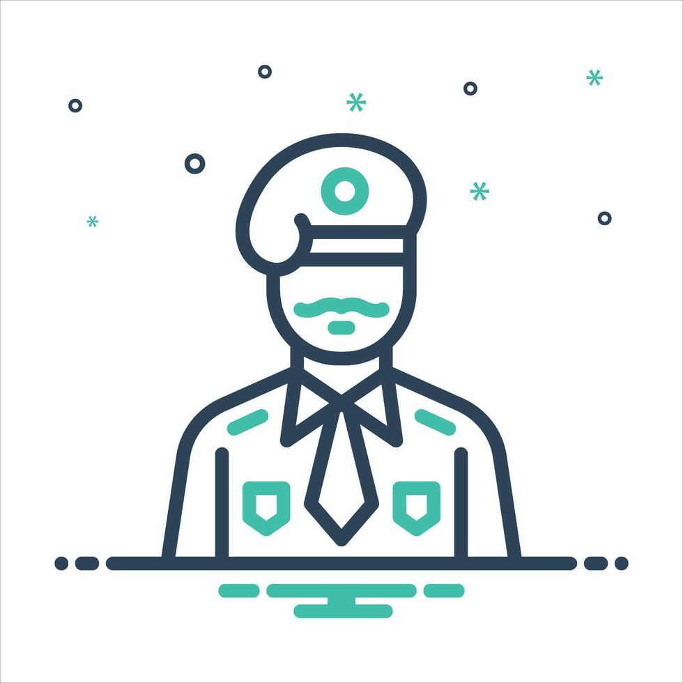 Mix icon soldier vector