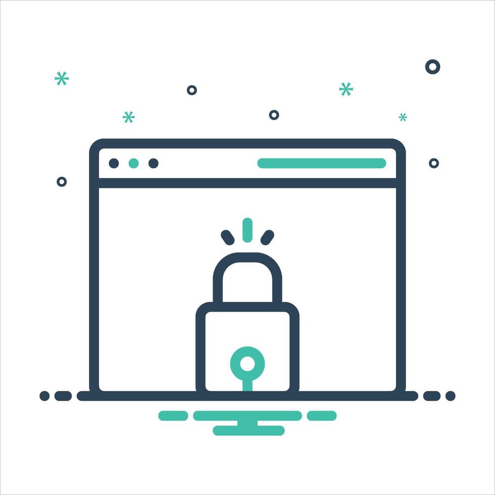 Mix locked icon vector