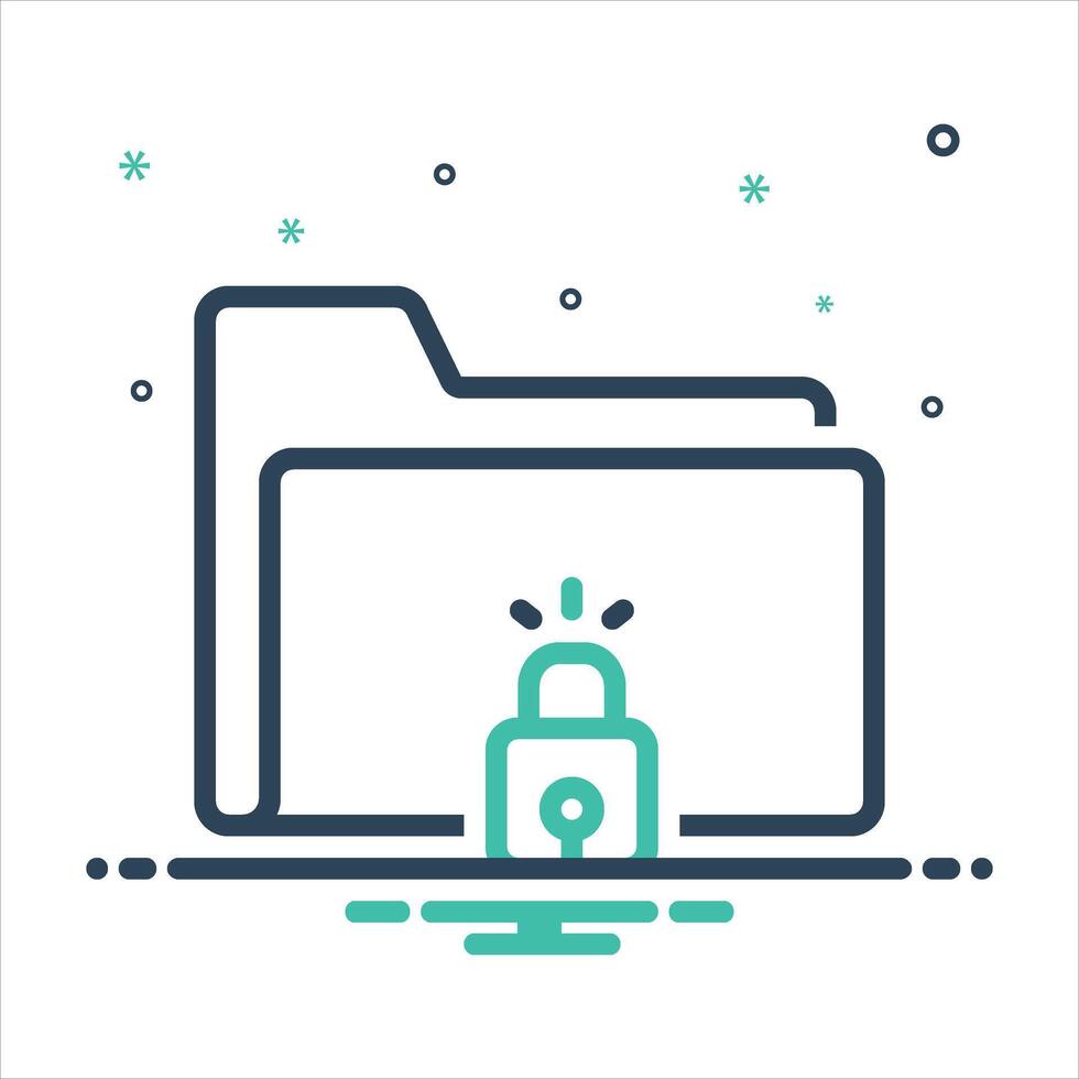 Mix icon locked vector