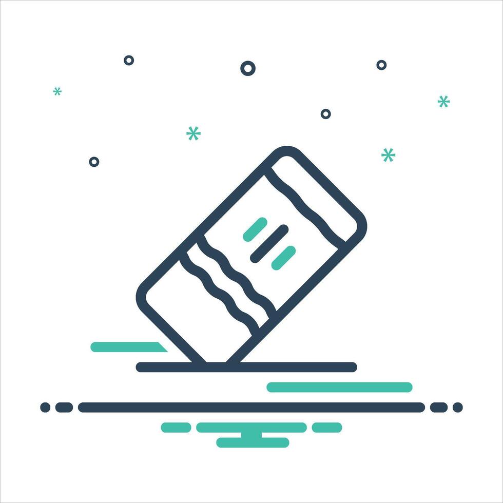 Mix icon eraser vector