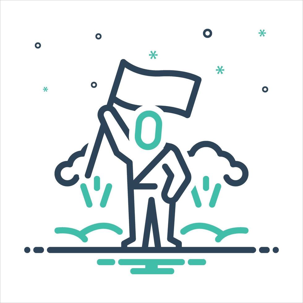 Mix icon victory vector