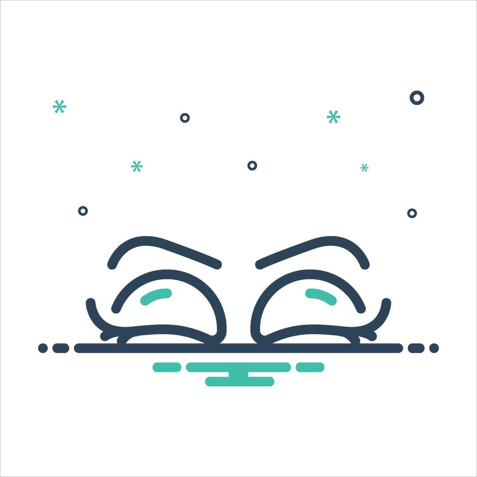 Mix icon closed-eye vector