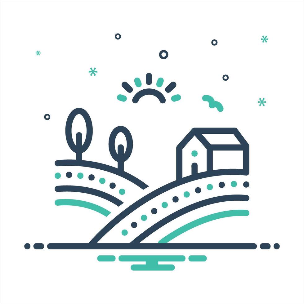 Mix icon farming vector