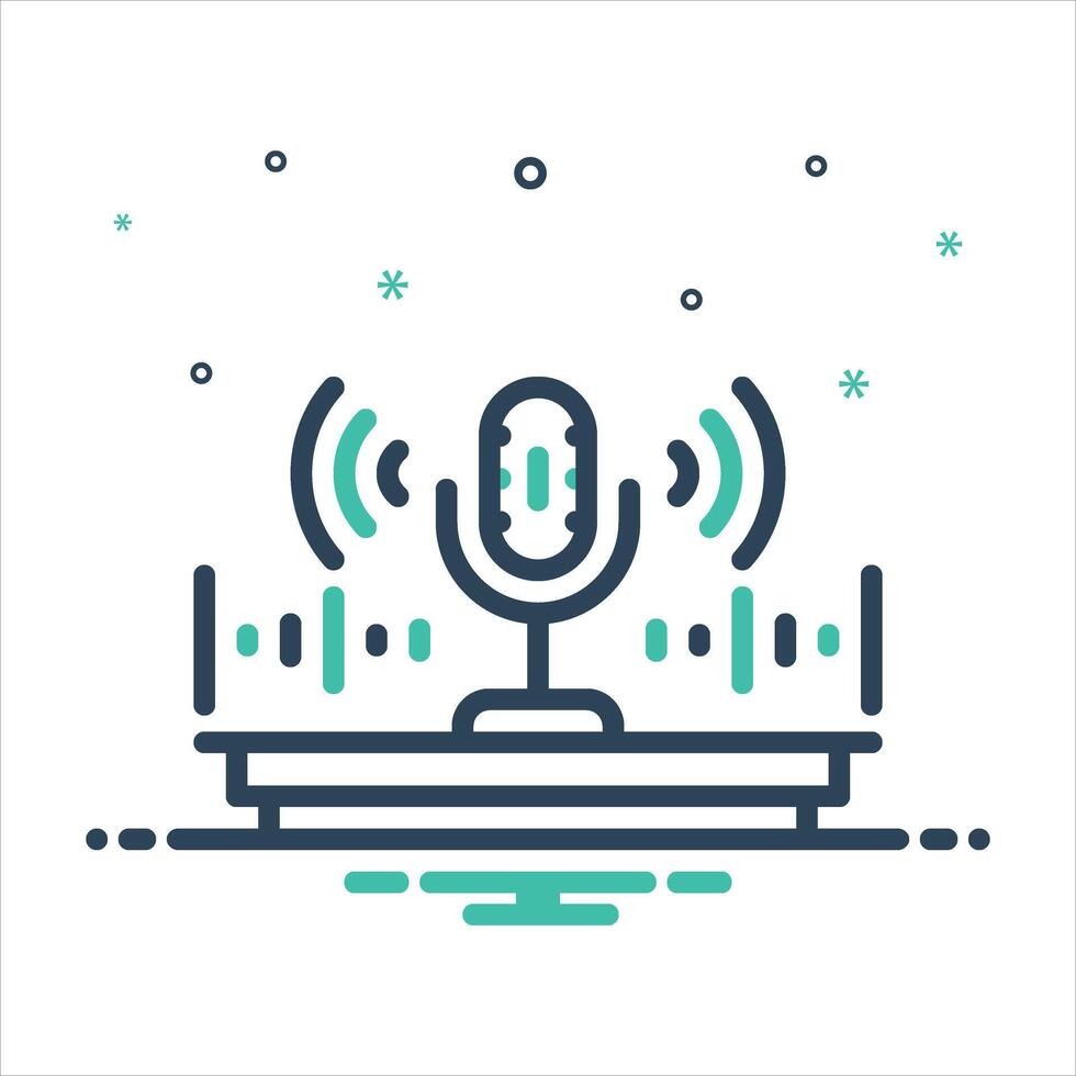 Mix voice icon vector